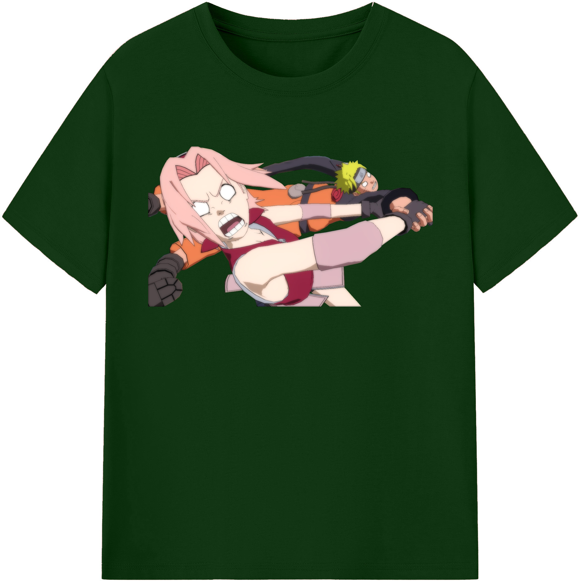 （画像用） NARUTO -ナルト- 春野サクラ Haruno Sakura 綿100％半袖Tシャツ（フロントプリント）